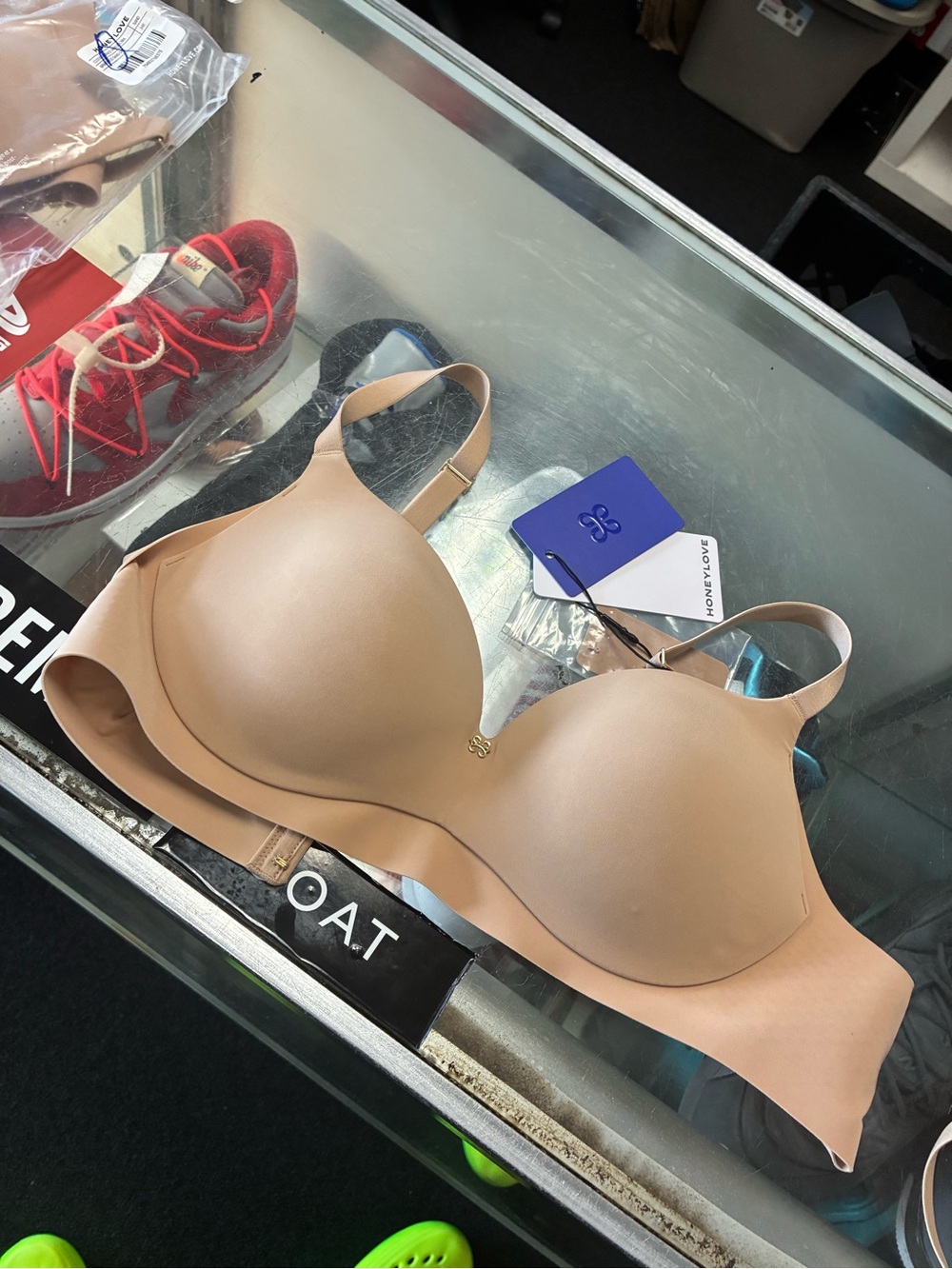 Women’s Honeylove Cloudembrace Wireless Bra New Sz 34B Sand NWT